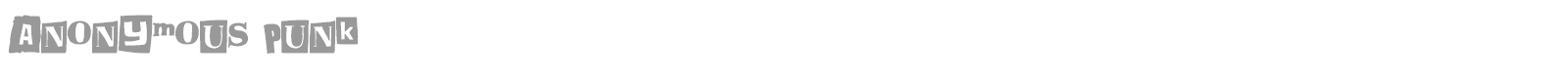 Anonymous Punk font preview